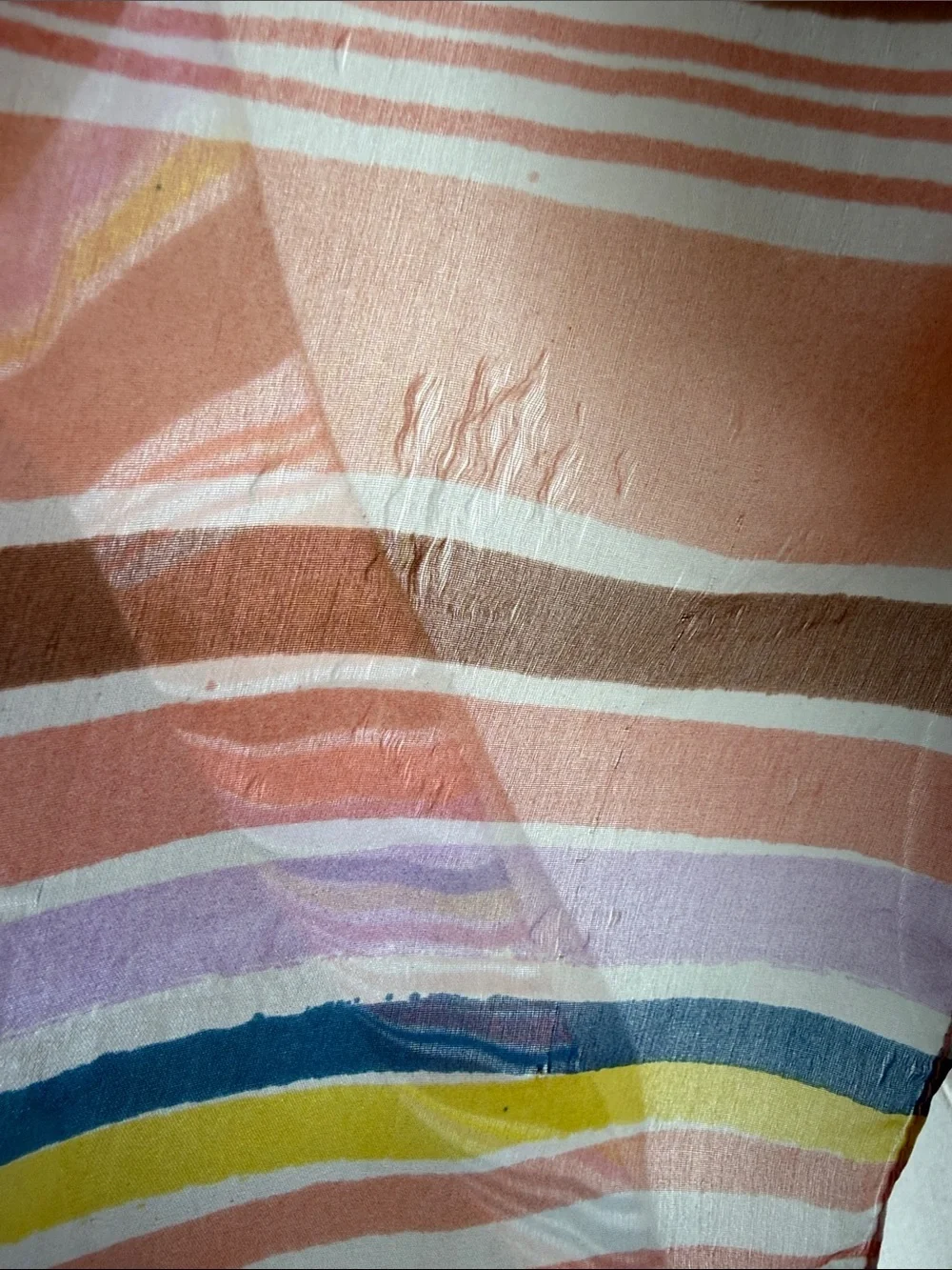 Vivante by VSA, colorful, striped silk scarf